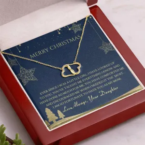 Christmas Gift For Mom From Daughter - Gold Hearts Necklace - Love Always
