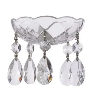 Clear Crystal Bobeche with 38mm Teardrop Crystals for Chandeliers Lead Crystal