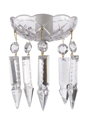 Clear Crystal Bobeche with 76mm Spears Crystals for Chandelier
