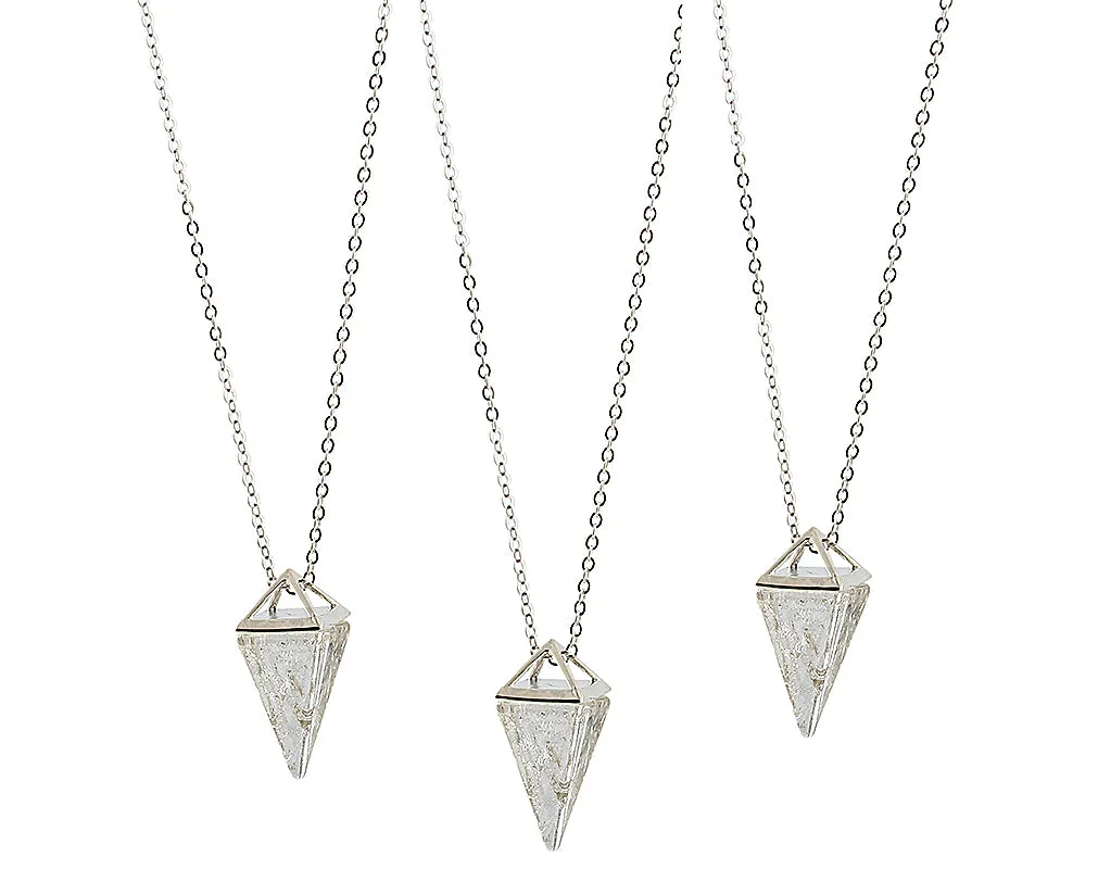 Clear crystal chain necklace