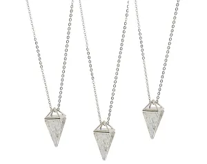 Clear crystal chain necklace