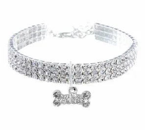 Clear Crystal Dog Necklace