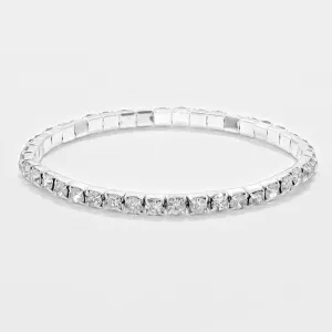 Clear Crystal Single Row Tennis Bracelet  | 186608