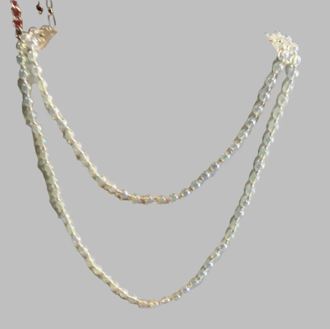 Clear Opalescent Necklace