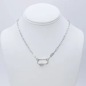 Clip Charm Silver Necklace
