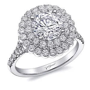 Coast Double Halo Diamond Engagement Ring