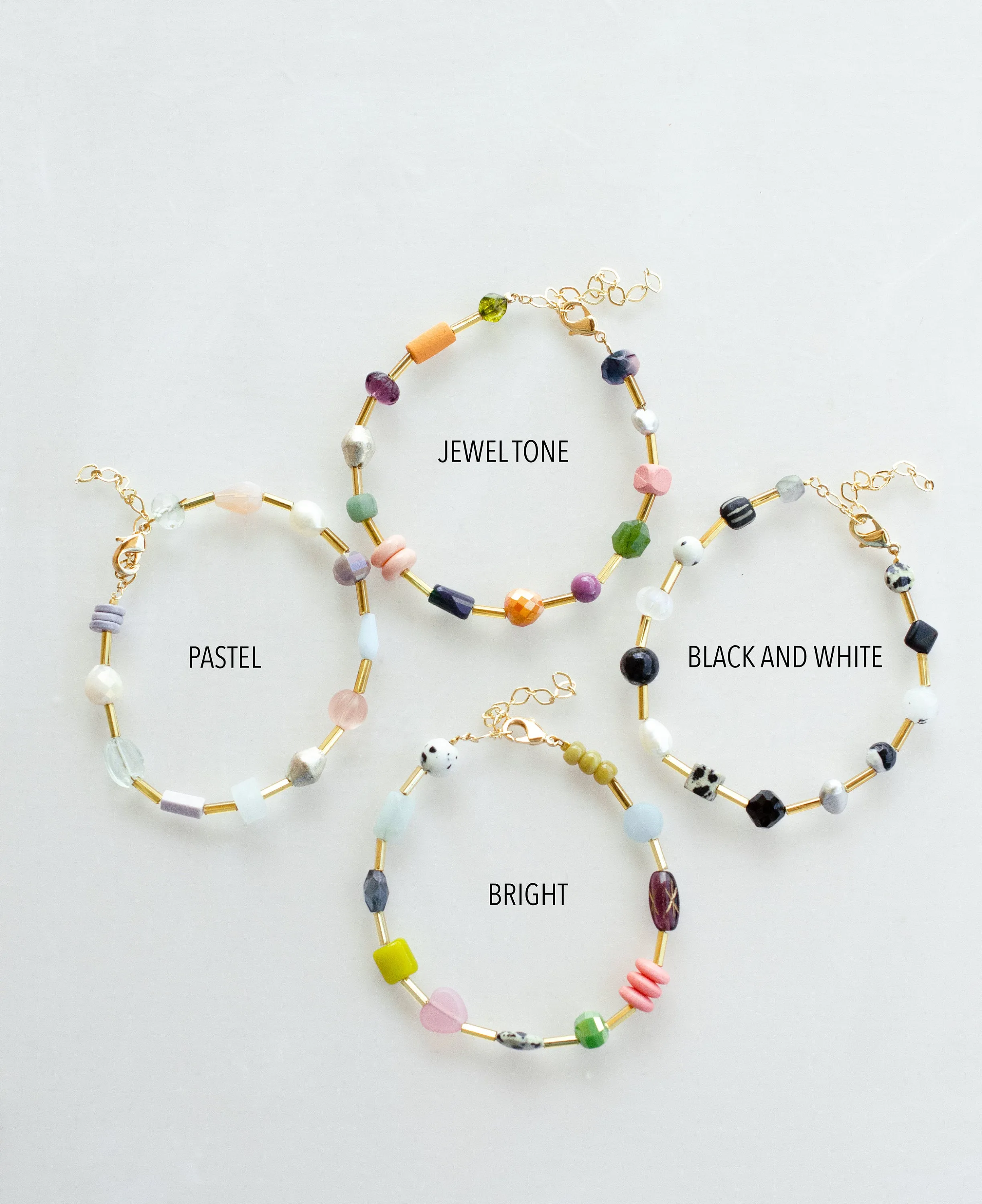 Colorful beaded friendship bracelet, seed bead bracelet, bright stackable bracelet, gold bracelet, gift for her, bridesmaids gift, colorful