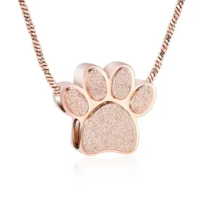 Colorful Pet Paw Cremation Necklace