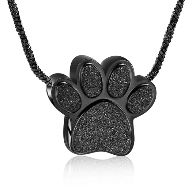 Colorful Pet Paw Cremation Necklace