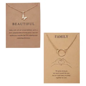 Combo Of 2 Butterfly and Single Circle Pendant