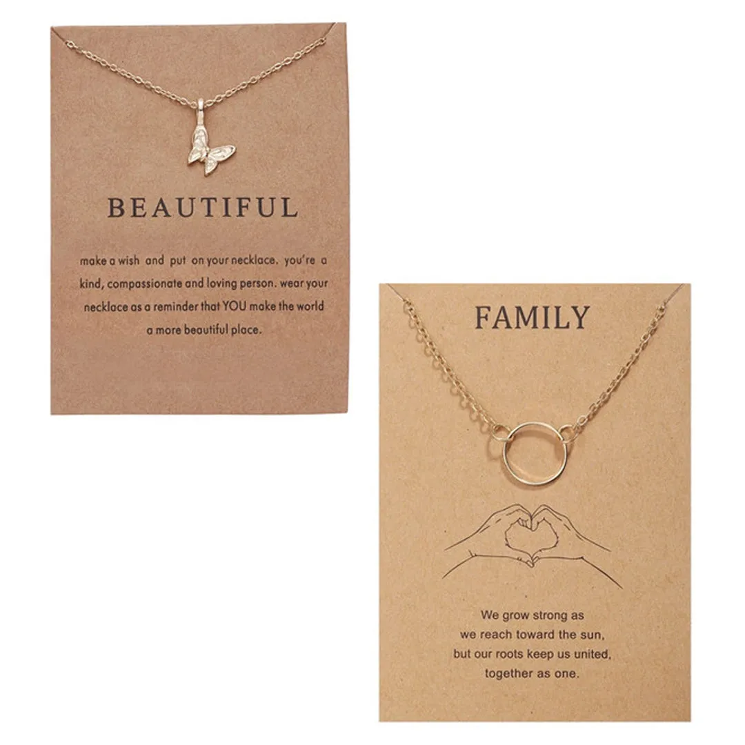 Combo Of 2 Butterfly and Single Circle Pendant