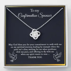 Confirmation Sponsor Gift for Women, Sponsor Confirmation Necklace, Gifts for Sponsors, Religious, Thank You Gift
