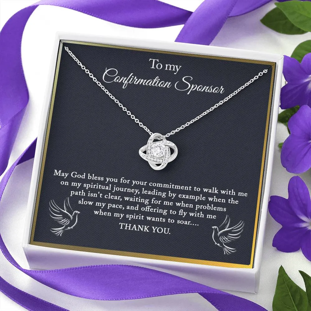 Confirmation Sponsor Gift for Women, Sponsor Confirmation Necklace, Gifts for Sponsors, Religious, Thank You Gift