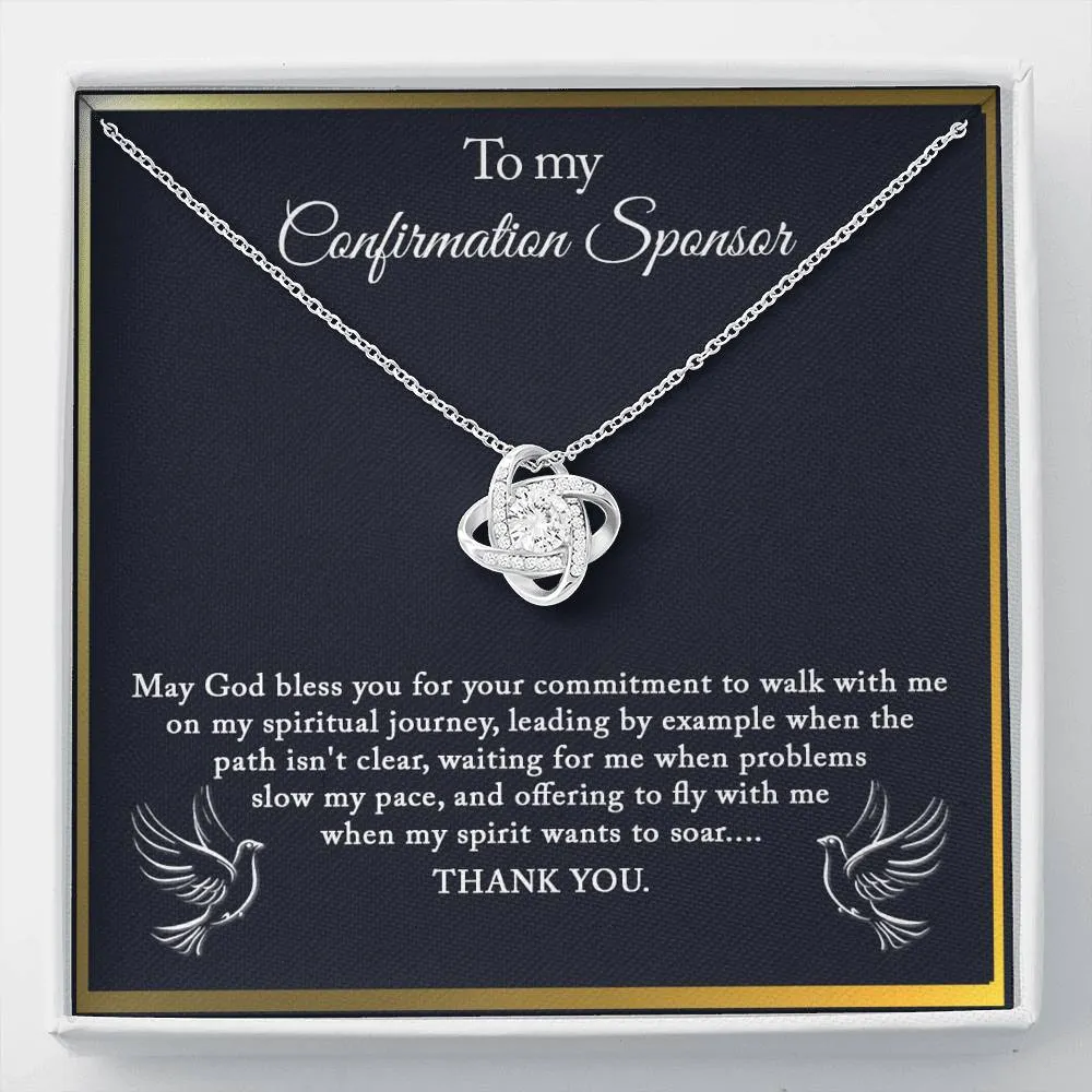 Confirmation Sponsor Gift for Women, Sponsor Confirmation Necklace, Gifts for Sponsors, Religious, Thank You Gift