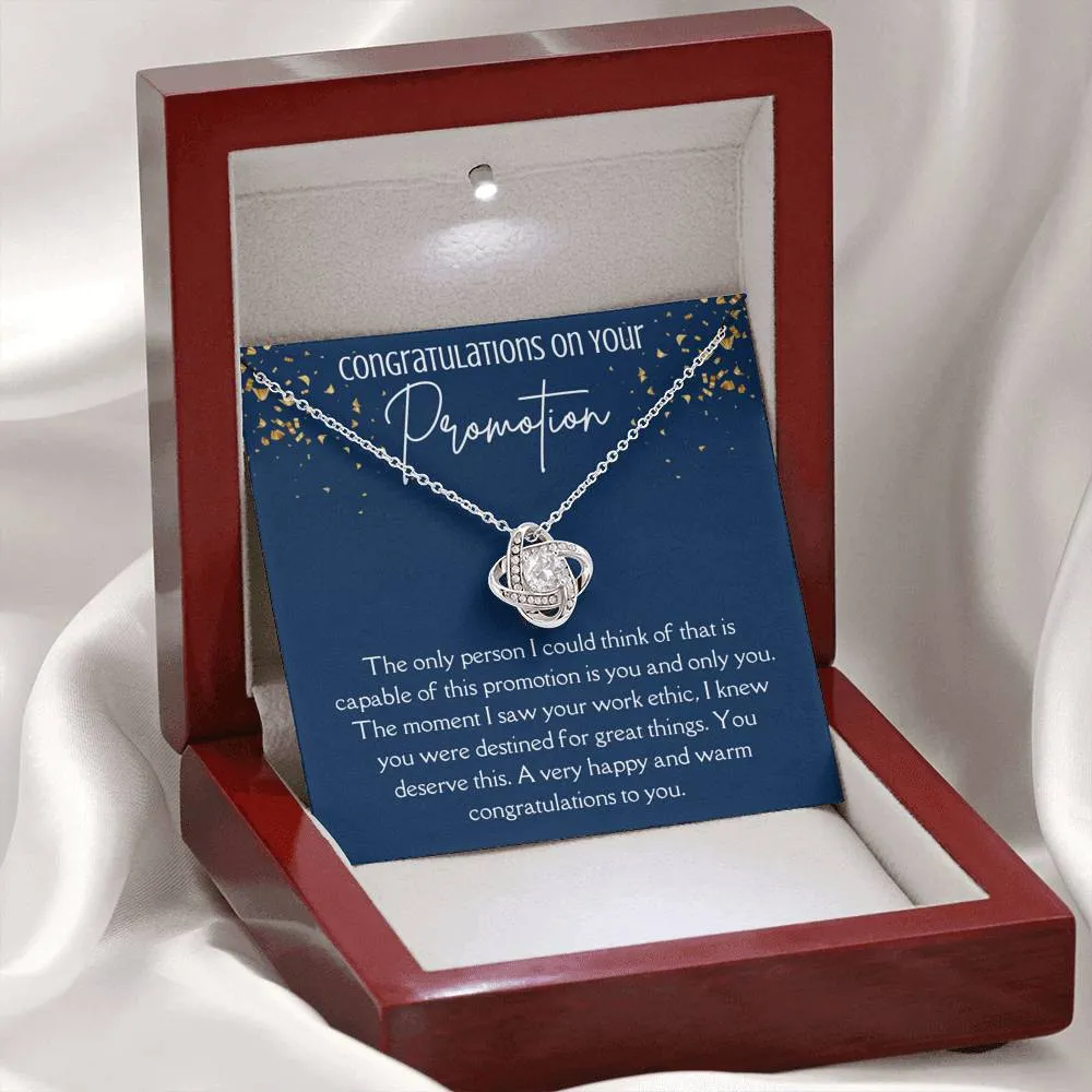 Congratulations On Your Promotion Love Knot Necklace