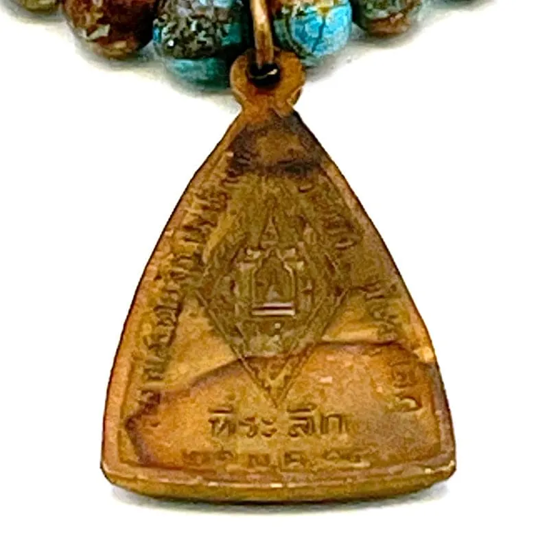 Copper Buddha Pendant Necklace Mala