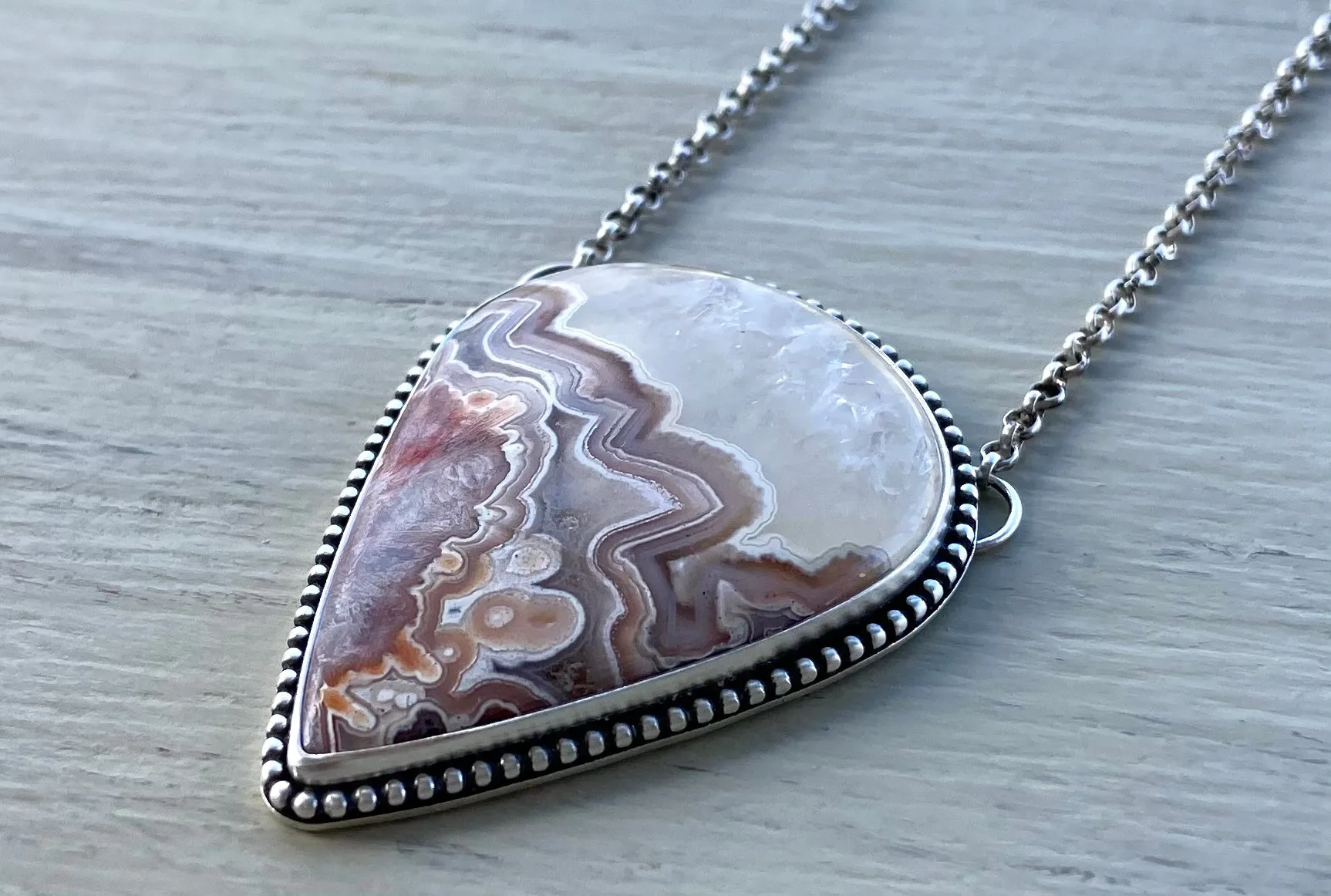 Crazy Lace Agate Necklace- Reserved