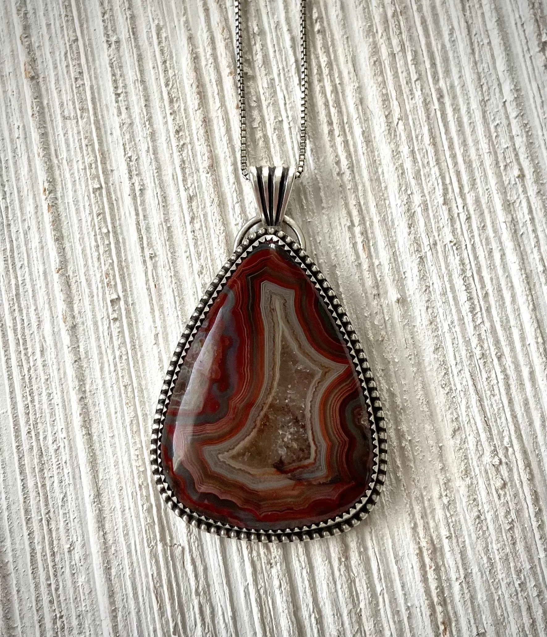 Crazy Lace Agate Pendant