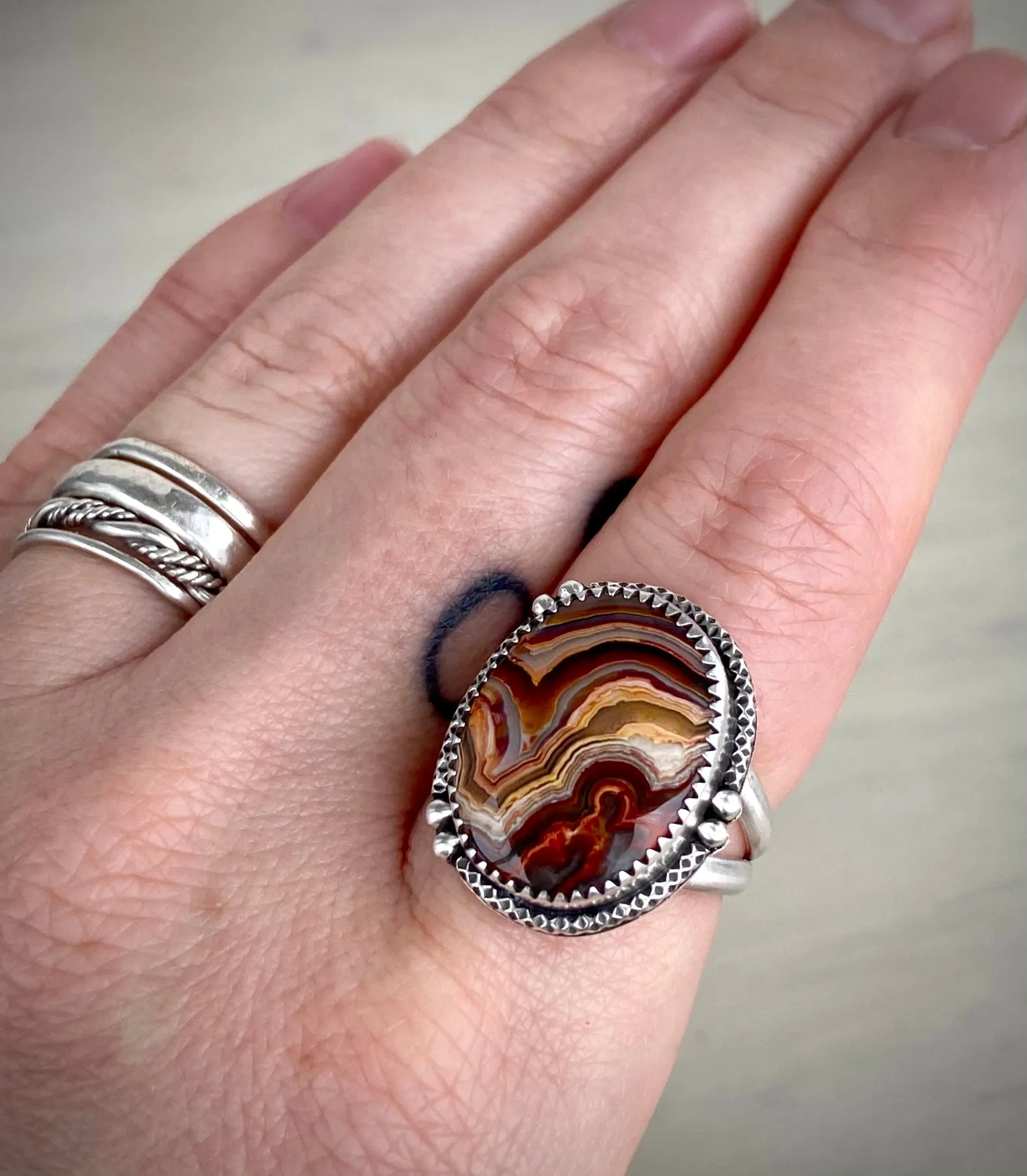 Crazy Lace Jasper Ring