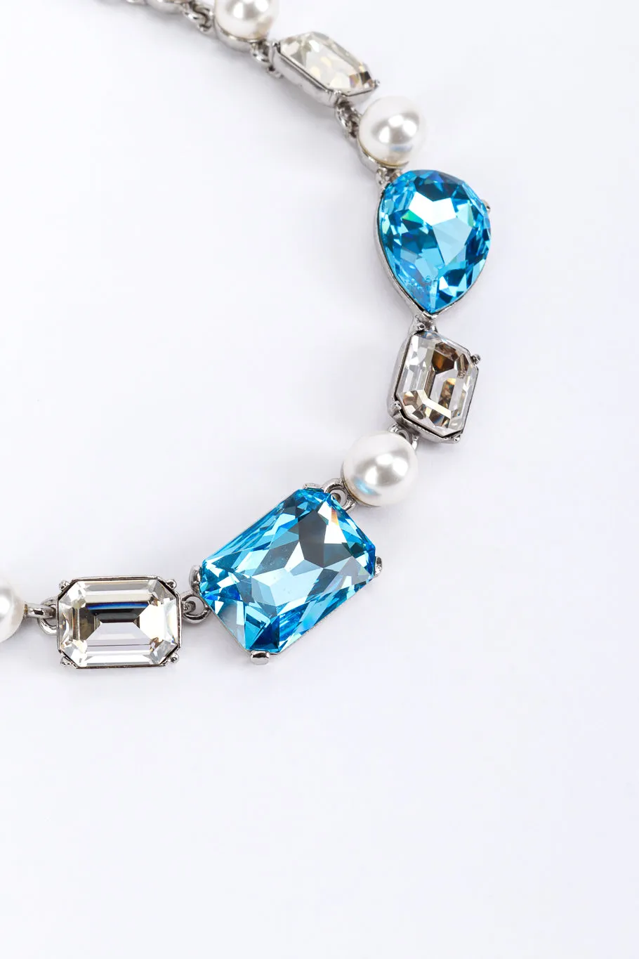Crystal & Pearl Collar Necklace