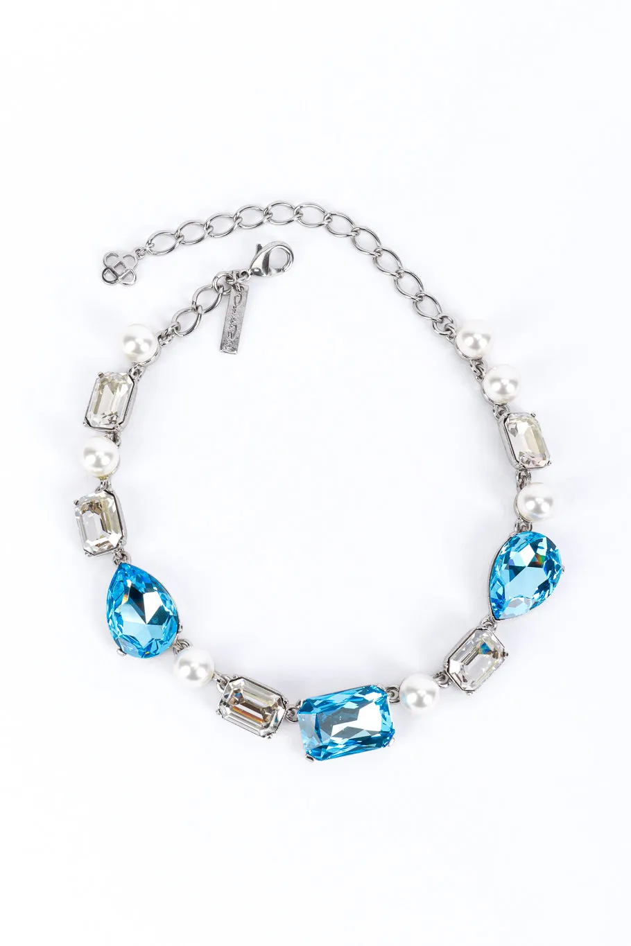 Crystal & Pearl Collar Necklace