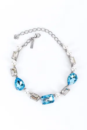 Crystal & Pearl Collar Necklace