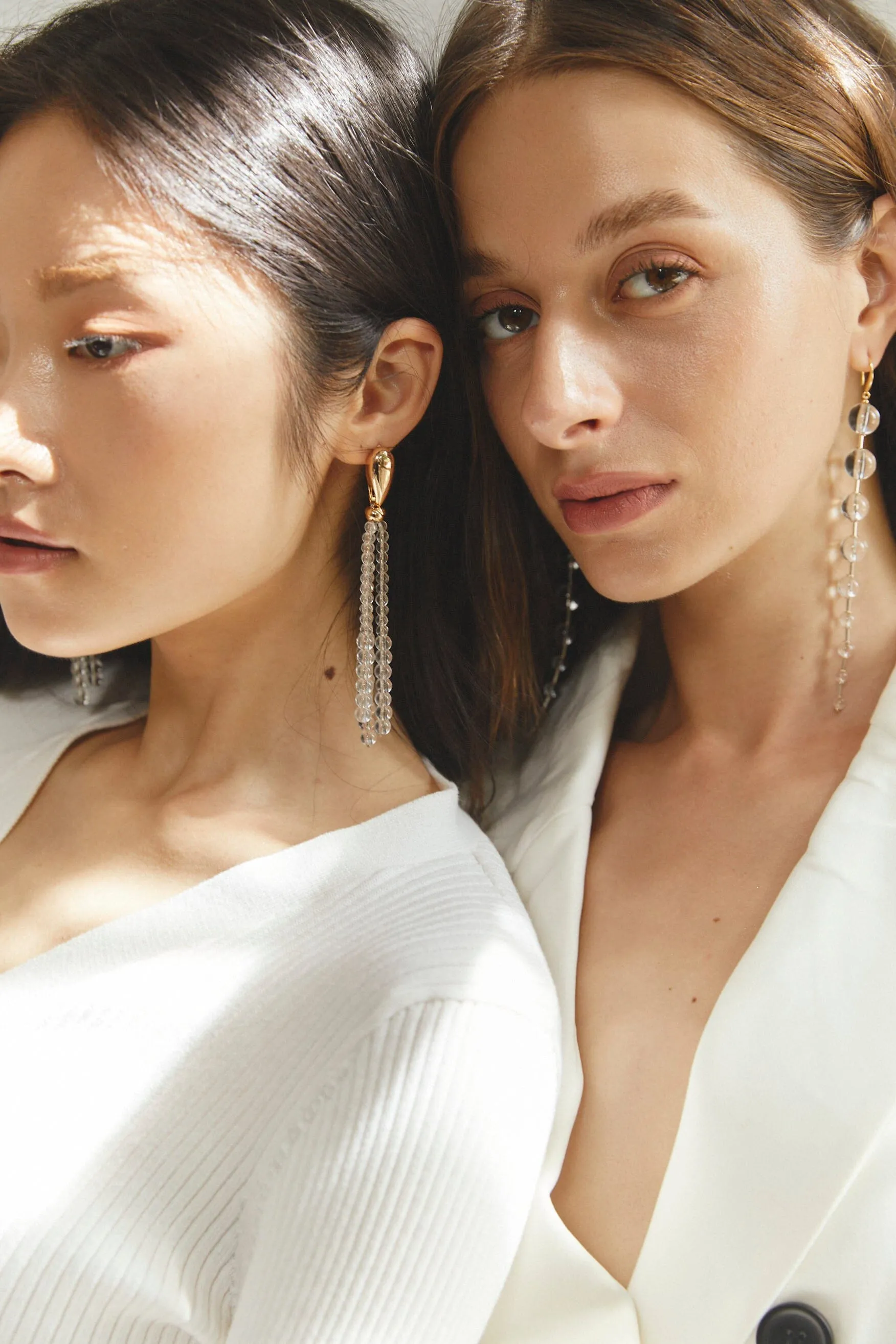 Crystal Ball Drop Earrings
