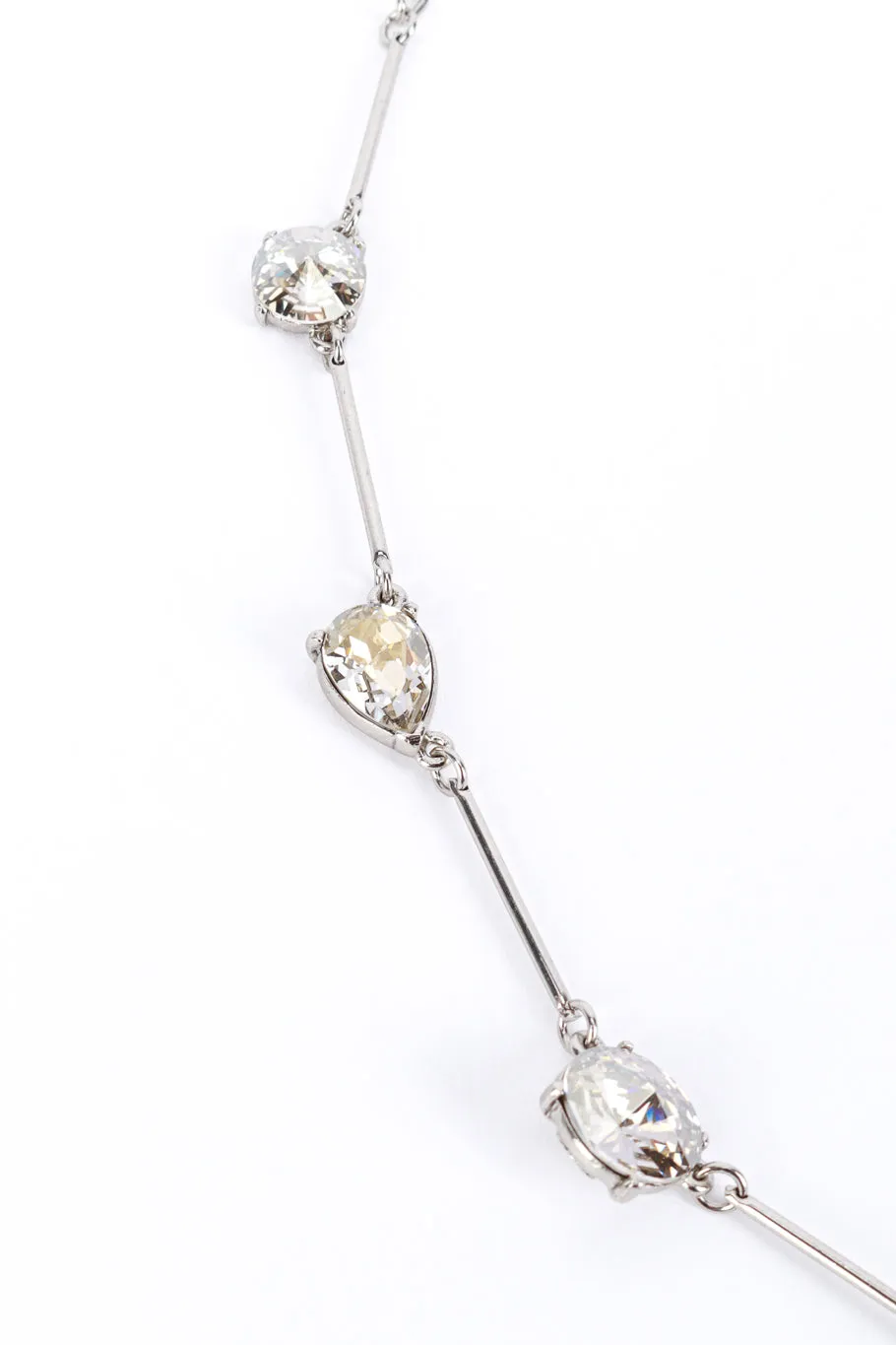 Crystal Bar Link Collar Necklace
