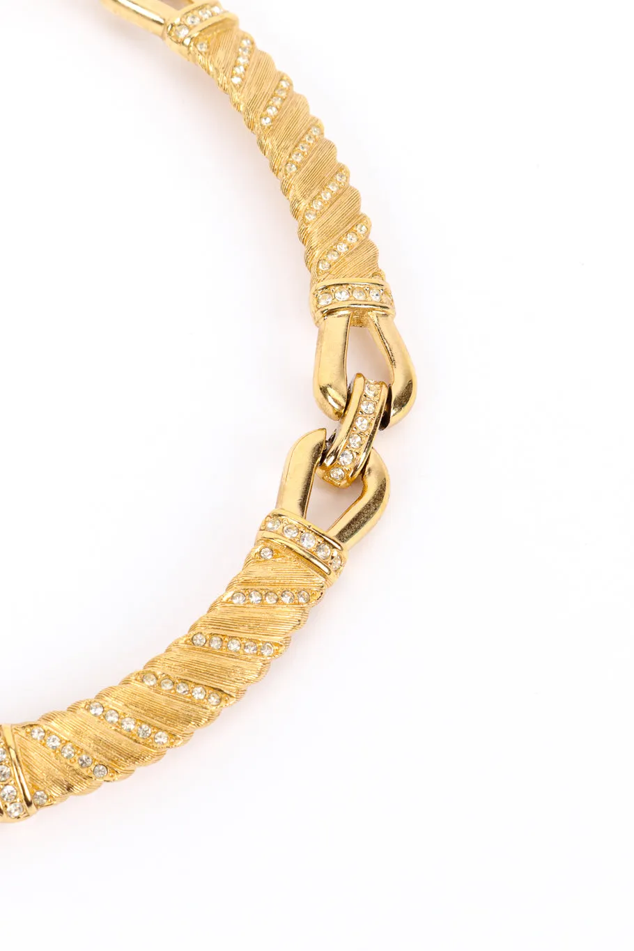 Crystal Bar Link Collar Necklace
