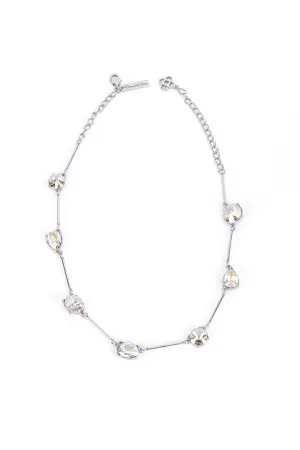 Crystal Bar Link Collar Necklace