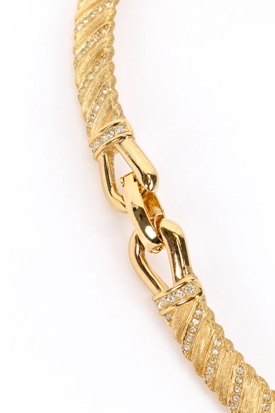 Crystal Bar Link Collar Necklace