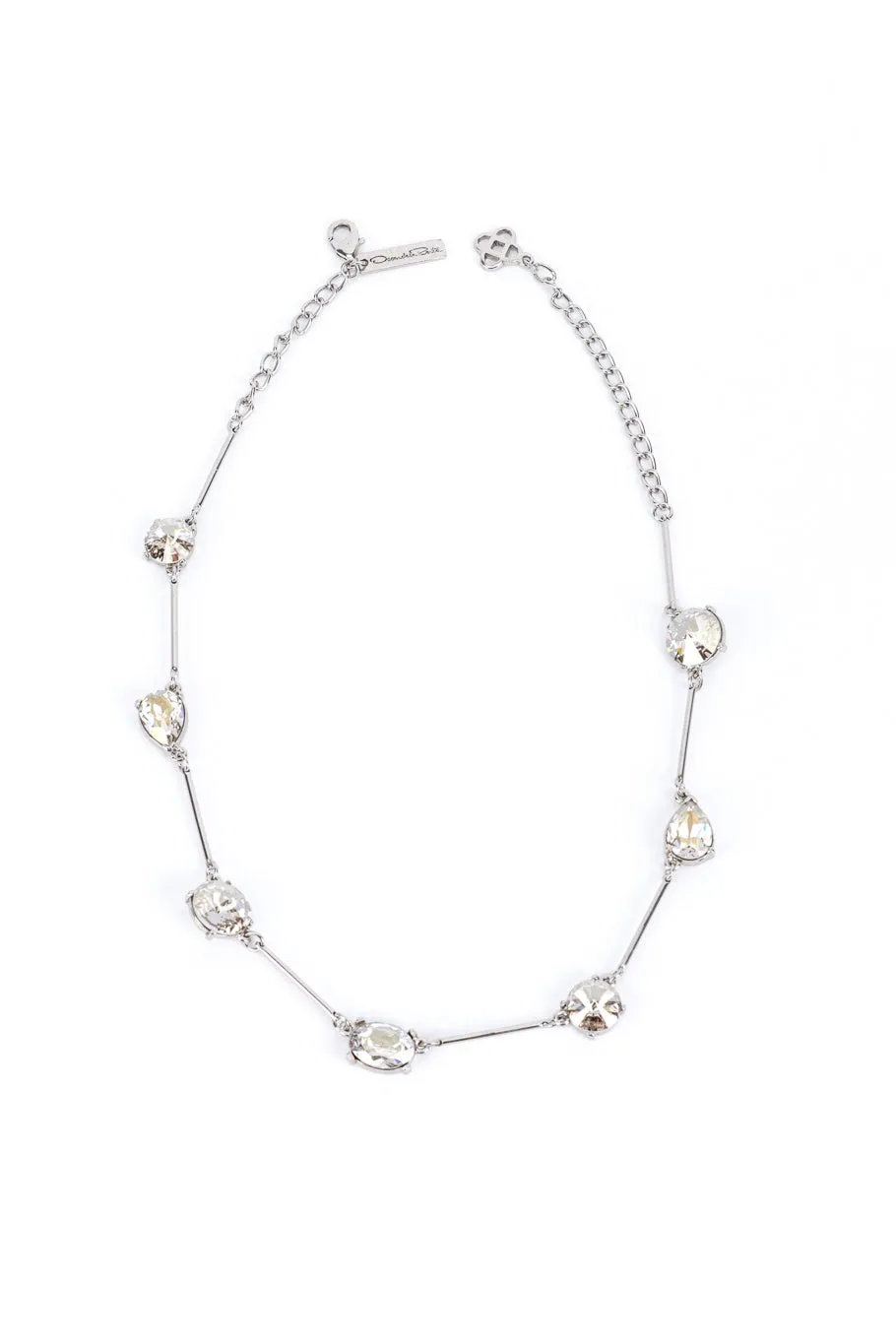 Crystal Bar Link Collar Necklace
