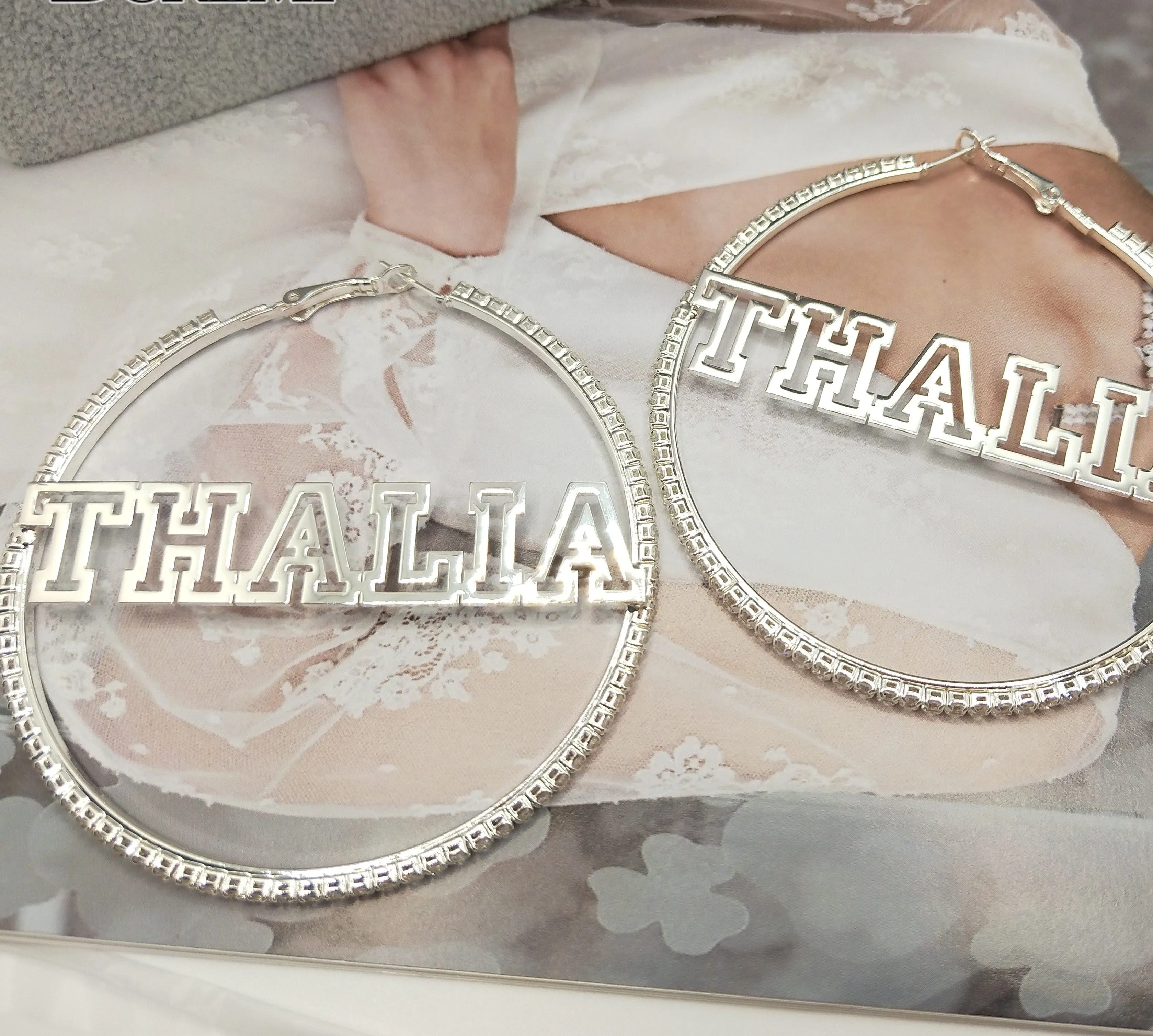 Crystal Custom Name Earrings