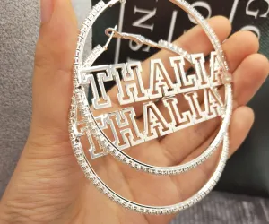 Crystal Custom Name Earrings