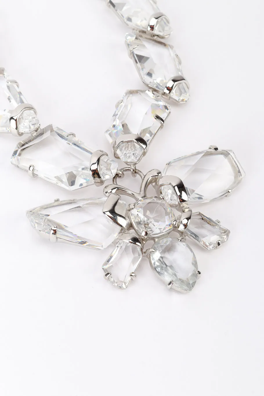 Crystal Ice Butterfly Pendant Necklace
