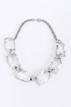 Crystal Ice Nugget Collar Necklace