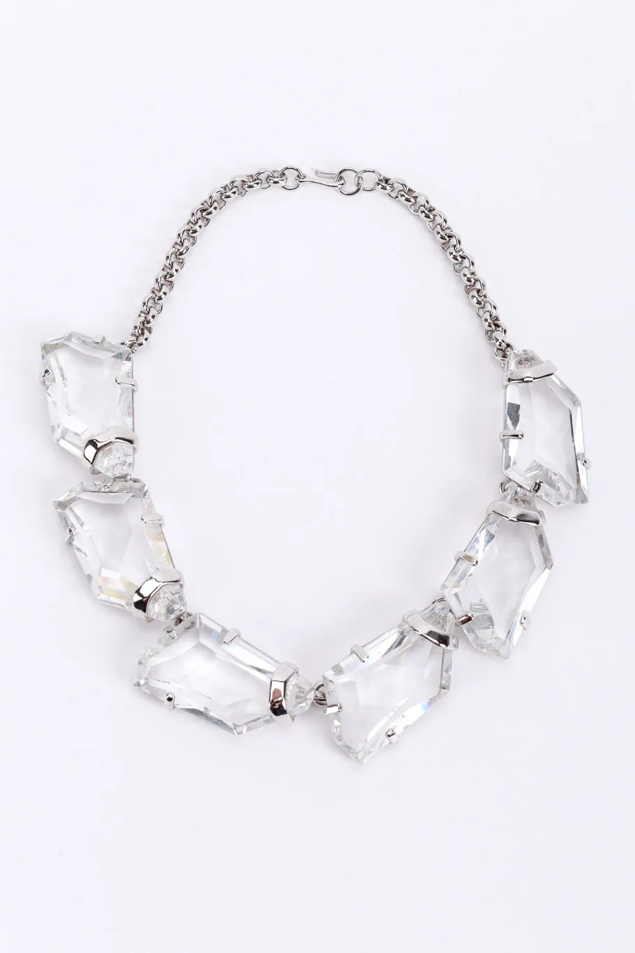 Crystal Ice Nugget Collar Necklace