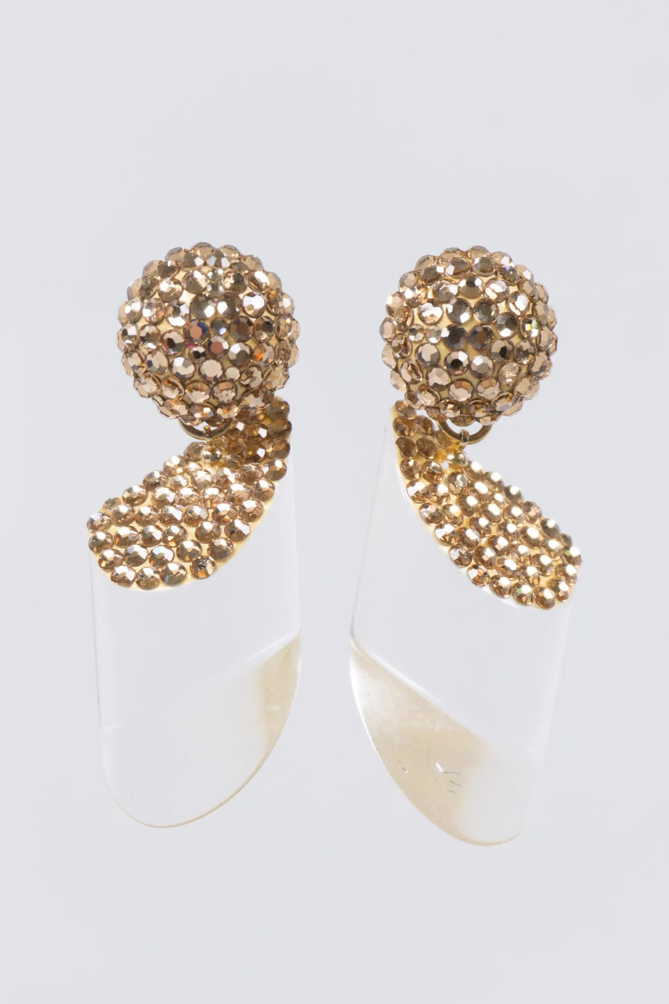 Crystal Lucite Earrings