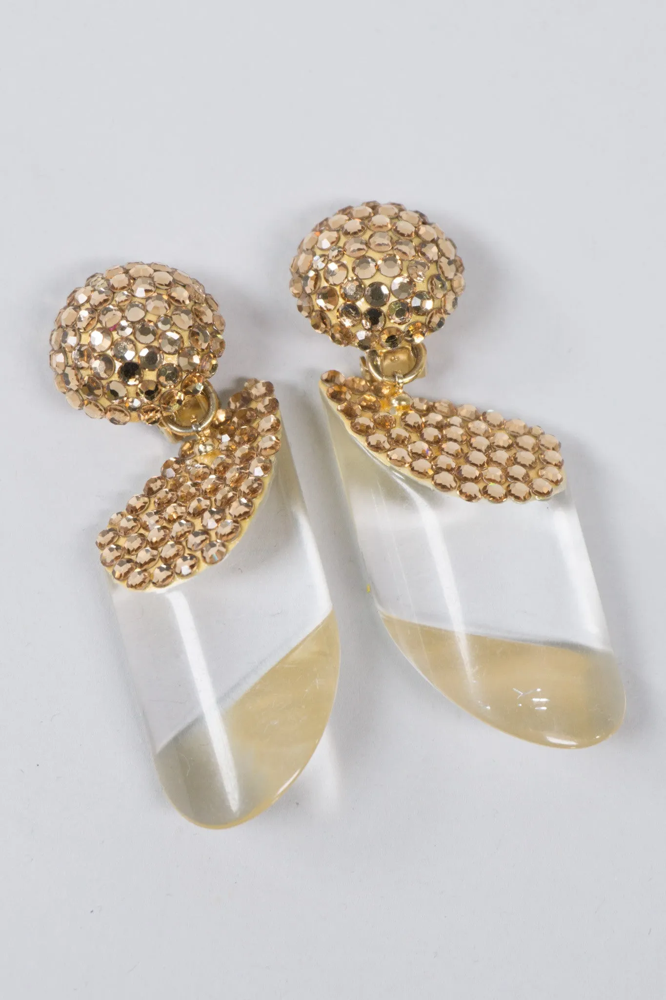 Crystal Lucite Earrings