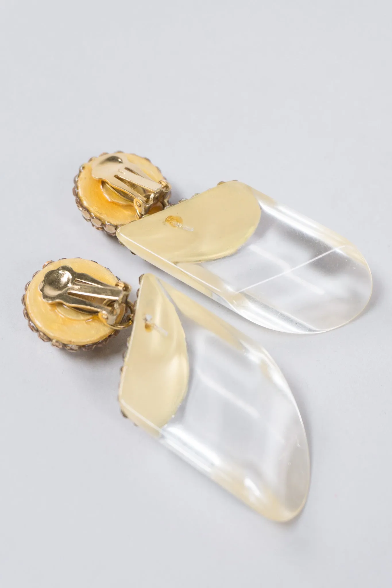 Crystal Lucite Earrings