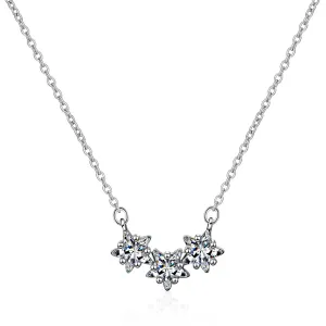 Cubic Zirconia & Silver-Plated Star Necklace