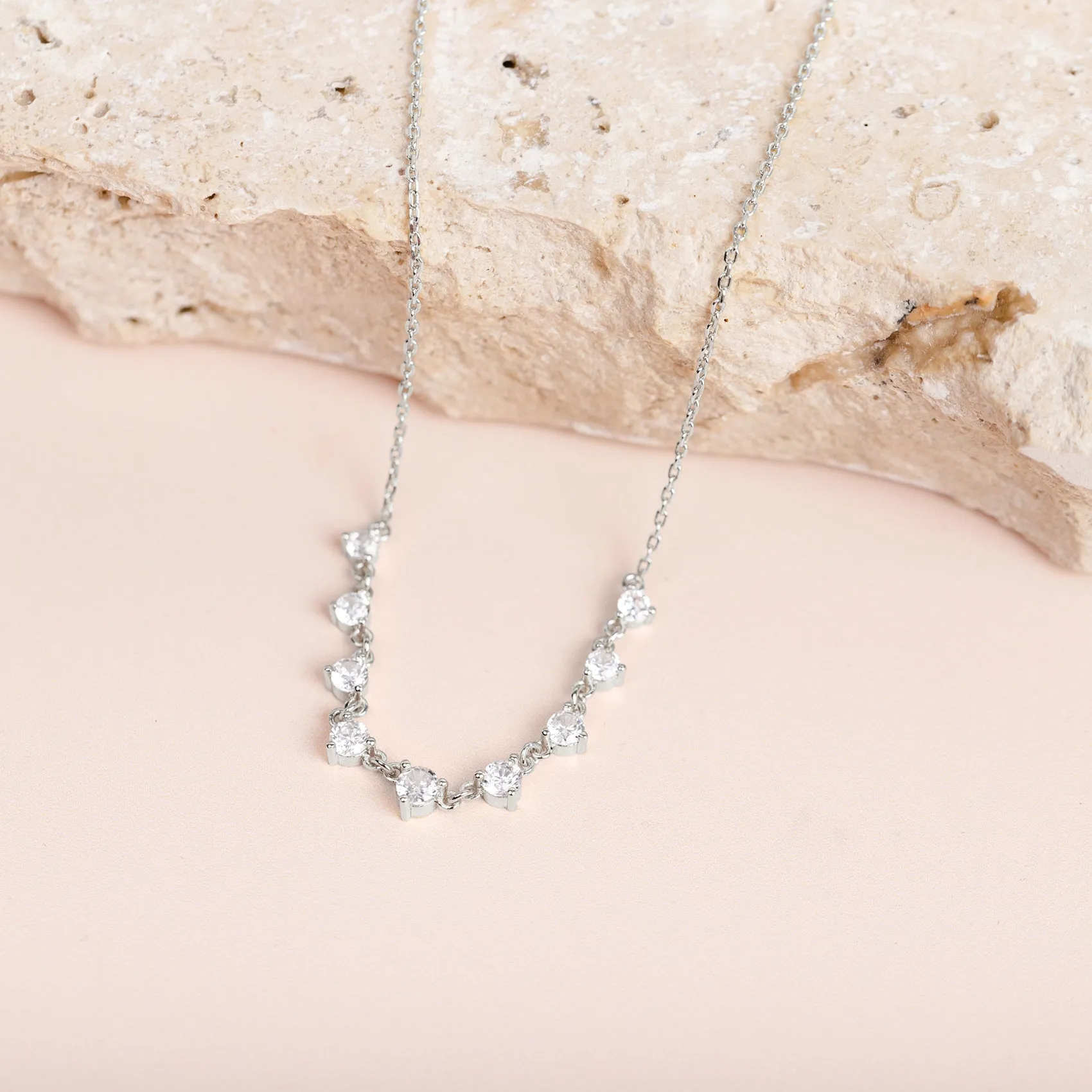 Cubic Zirconia Chain Necklace