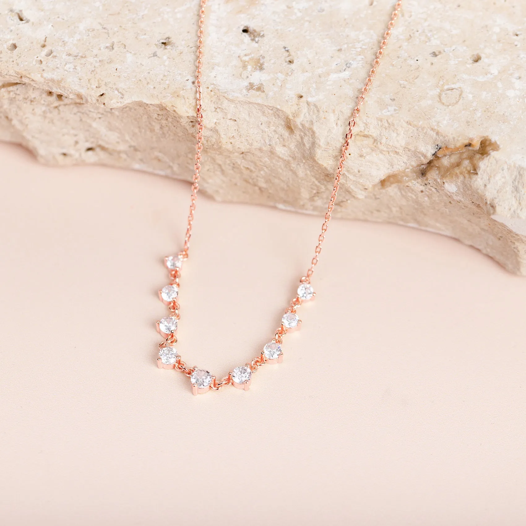 Cubic Zirconia Chain Necklace