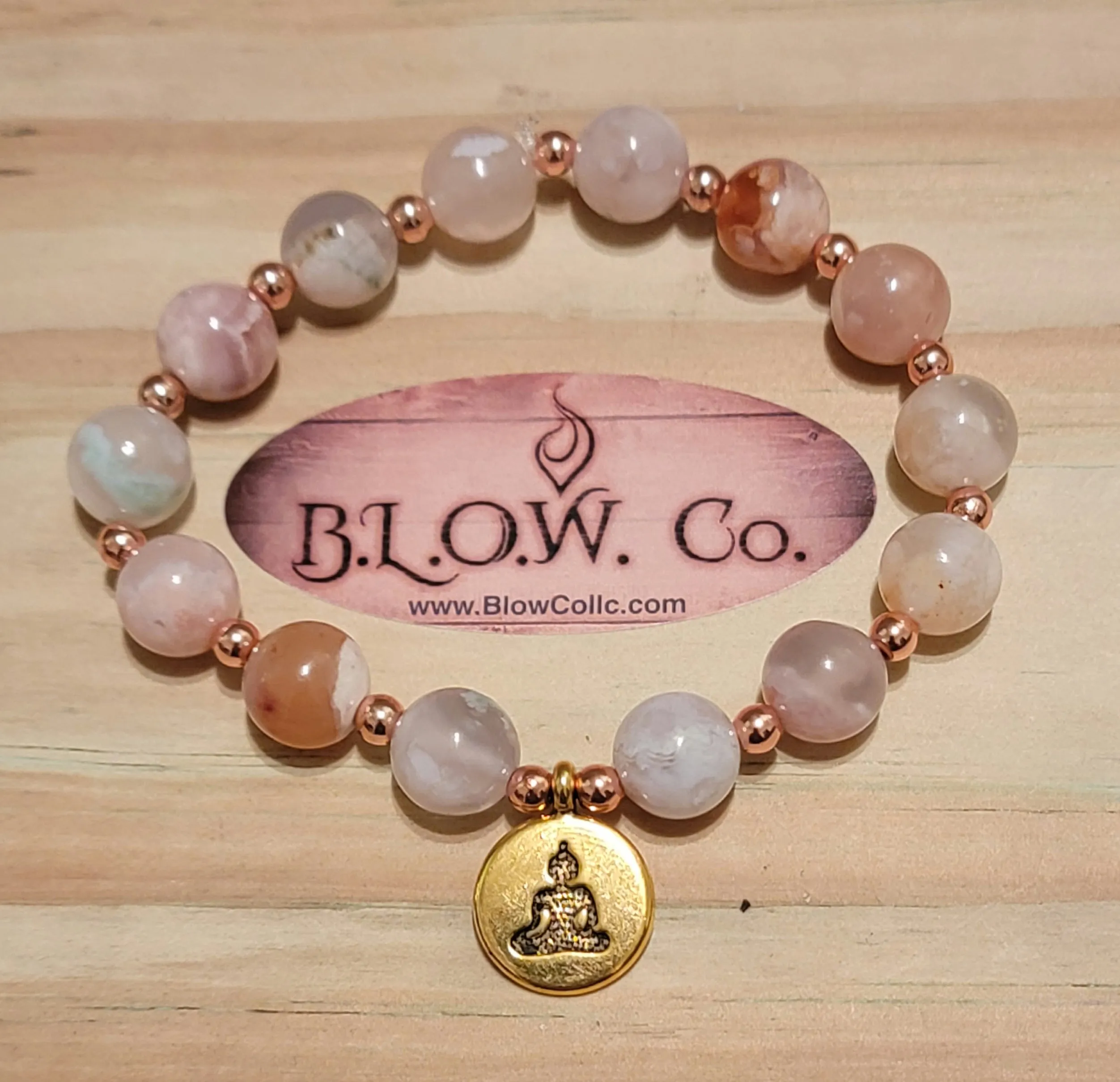 Custom Cherry Blossom Agate