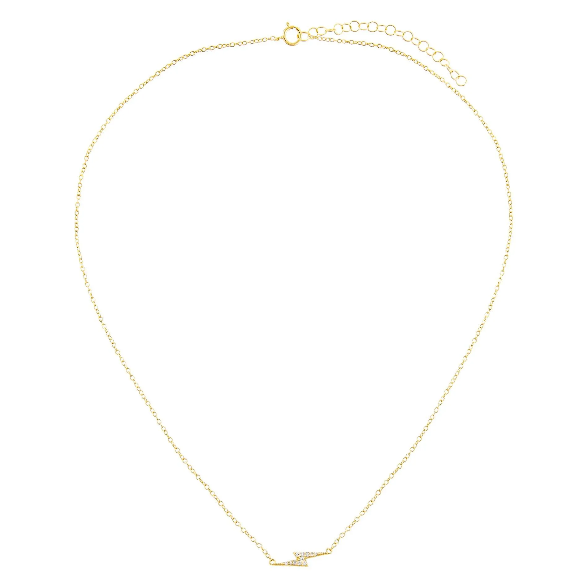 CZ Lightning Bolt Necklace