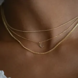 CZ Moon Necklace