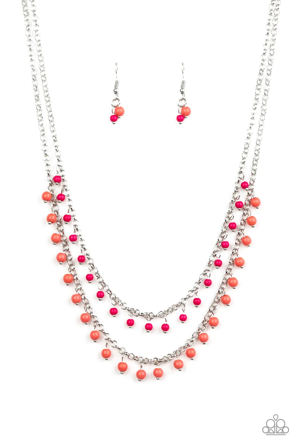 Dainty Distraction Orange Necklace