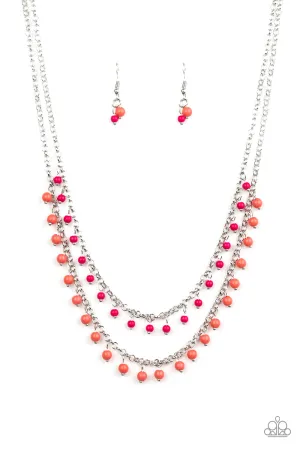 Dainty Distraction Orange Necklace