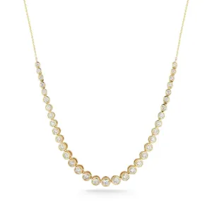 Dana Rebecca Designs Lulu Jack 14k Yellow Gold Graduating Bezel Diamond Tennis Necklace