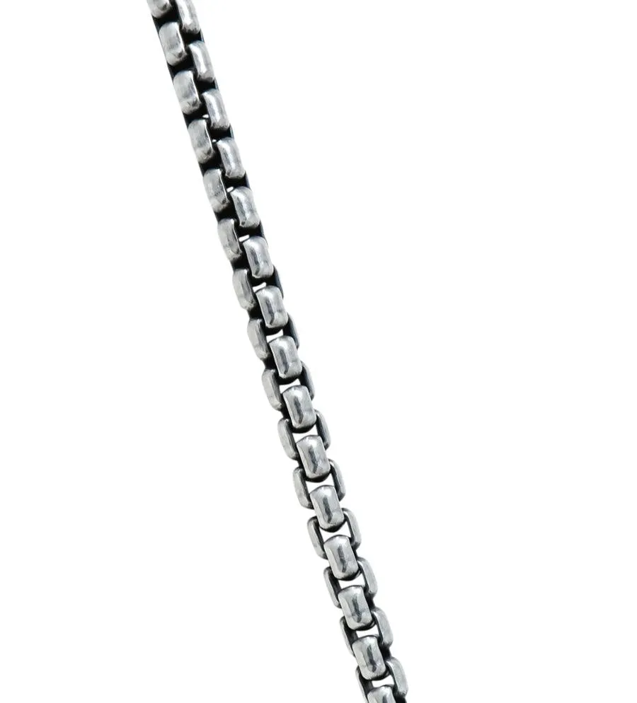 David Yurman Blue Topaz Diamond Sterling Silver 14 Karat Gold Labyrinth Enhancer Necklace